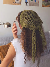 Crochet Mesh Bandana Pattern PDF – 4 Languages