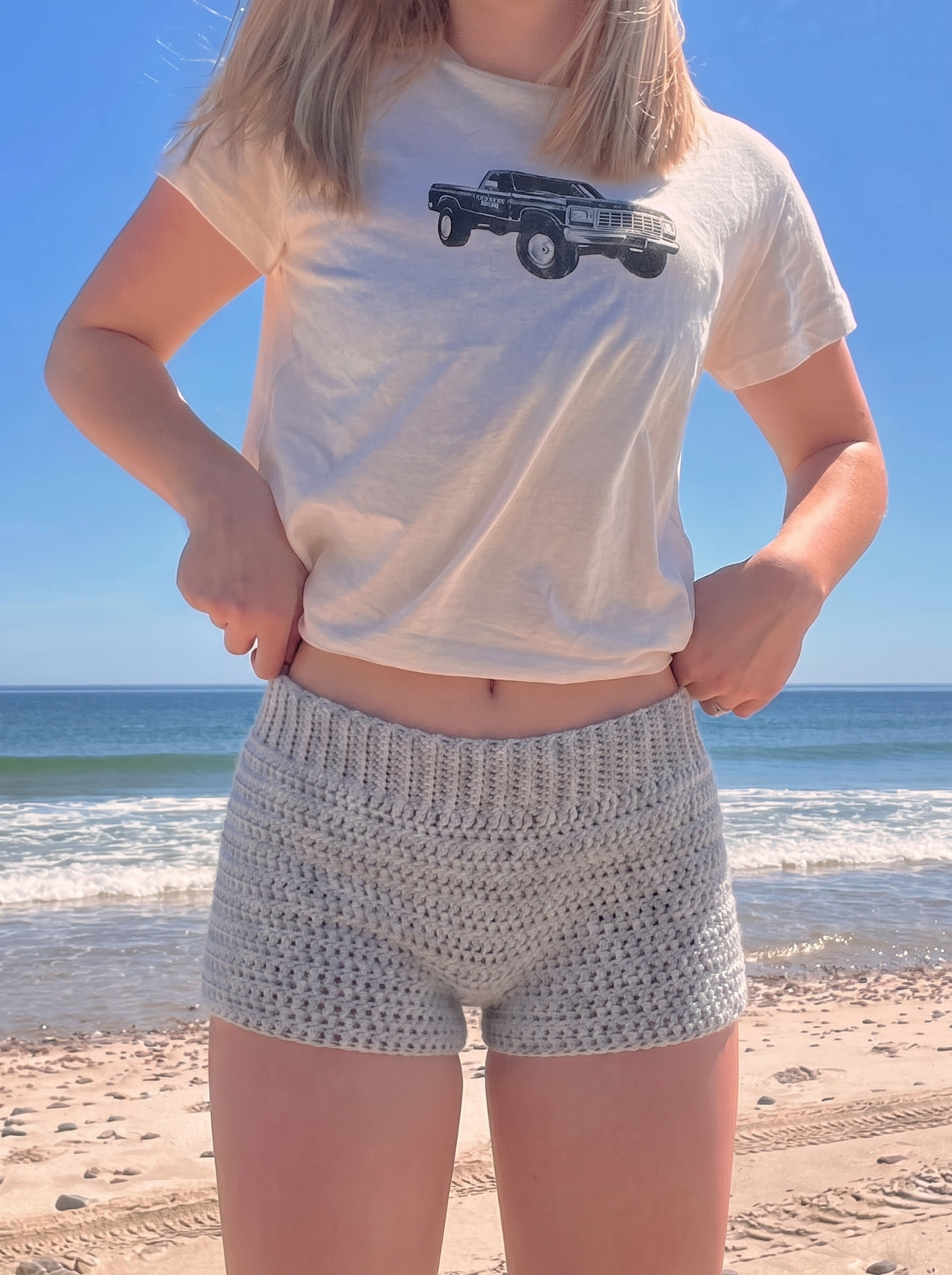 High Waist Crochet Mini Shorts Pattern