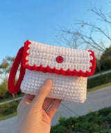 Crochet Wallet Pattern PDF | Mini Wristlet Clutch Purse | Easy Beginner Crochet Bag | Cute Button Pouch | PDF Download