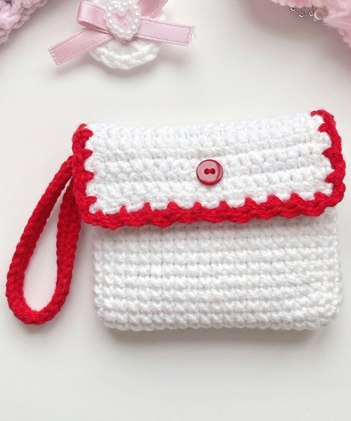 Crochet Wallet Pattern PDF | Mini Wristlet Clutch Purse | Easy Beginner Crochet Bag | Cute Button Pouch | PDF Download - Image 5