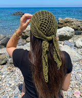 Crochet Bandanna PDF Pattern | Mesh Hair Scarf | Boho Headscarf | Summer Hip Wrap | Summer Crochet Tee |  Digital Download | Crochet Pattern - Image 5