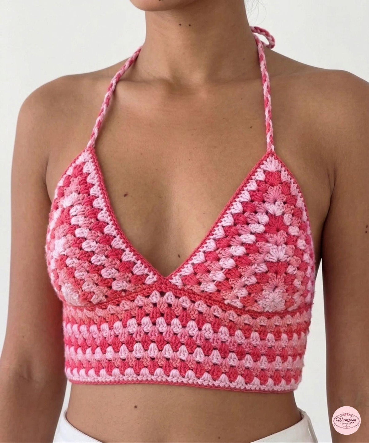 Crochet Granny Bralette Pattern | Crochet Bralette | Summer Crochet Top Pattern | Boho Halter Top | Beginner Friendly - Image 4