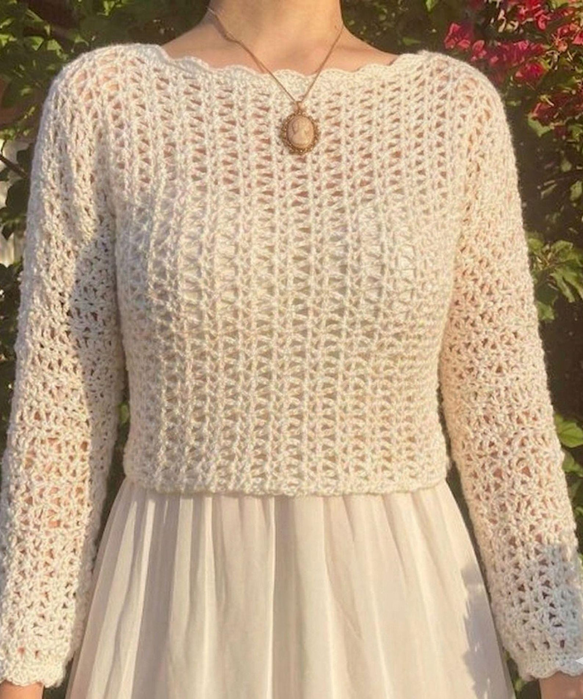 Crochet Lace Blouse Pattern | Crochet Pattern | crochet top | crochet sweater blouse | Lacy Summer Top | beginner friendly | Summer Crochet - Image 5