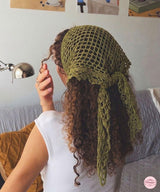 Crochet Bandanna PDF Pattern | Mesh Hair Scarf | Boho Headscarf | Summer Hip Wrap | Summer Crochet Tee |  Digital Download | Crochet Pattern - Image 3