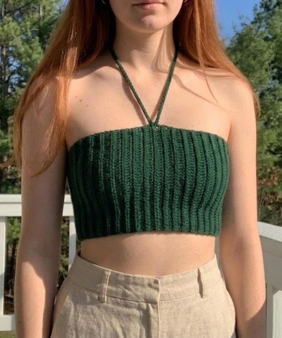 Crochet Halter Top Pattern PDF | Ribbed Boho Crop Top | Festival Beach Cottagecore Summer Top | Easy Beginner Crochet | Instant Download