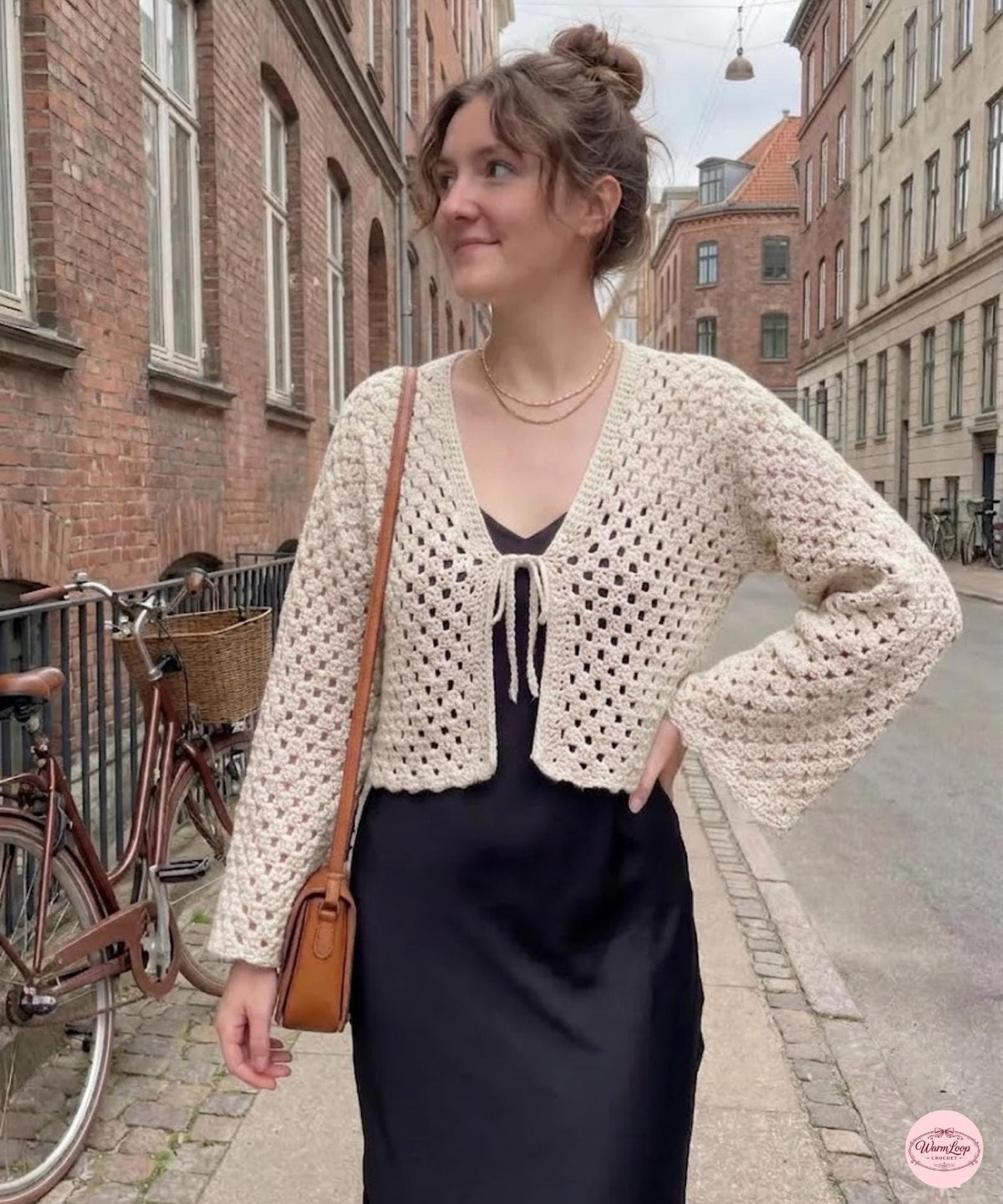 Crochet Crop Cardigan Pattern PDF | Granny Square Bell Sleeve Summer Sweater | Easy Boho Crochet Top Pattern for Women - Image 4