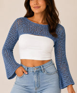 Crochet Mesh Shrug Pattern PDF | Long Sleeve Bolero Top | Boho Crop Shrug | Summer Crochet Top | Crochet Pattern | Instant Download - Image 5