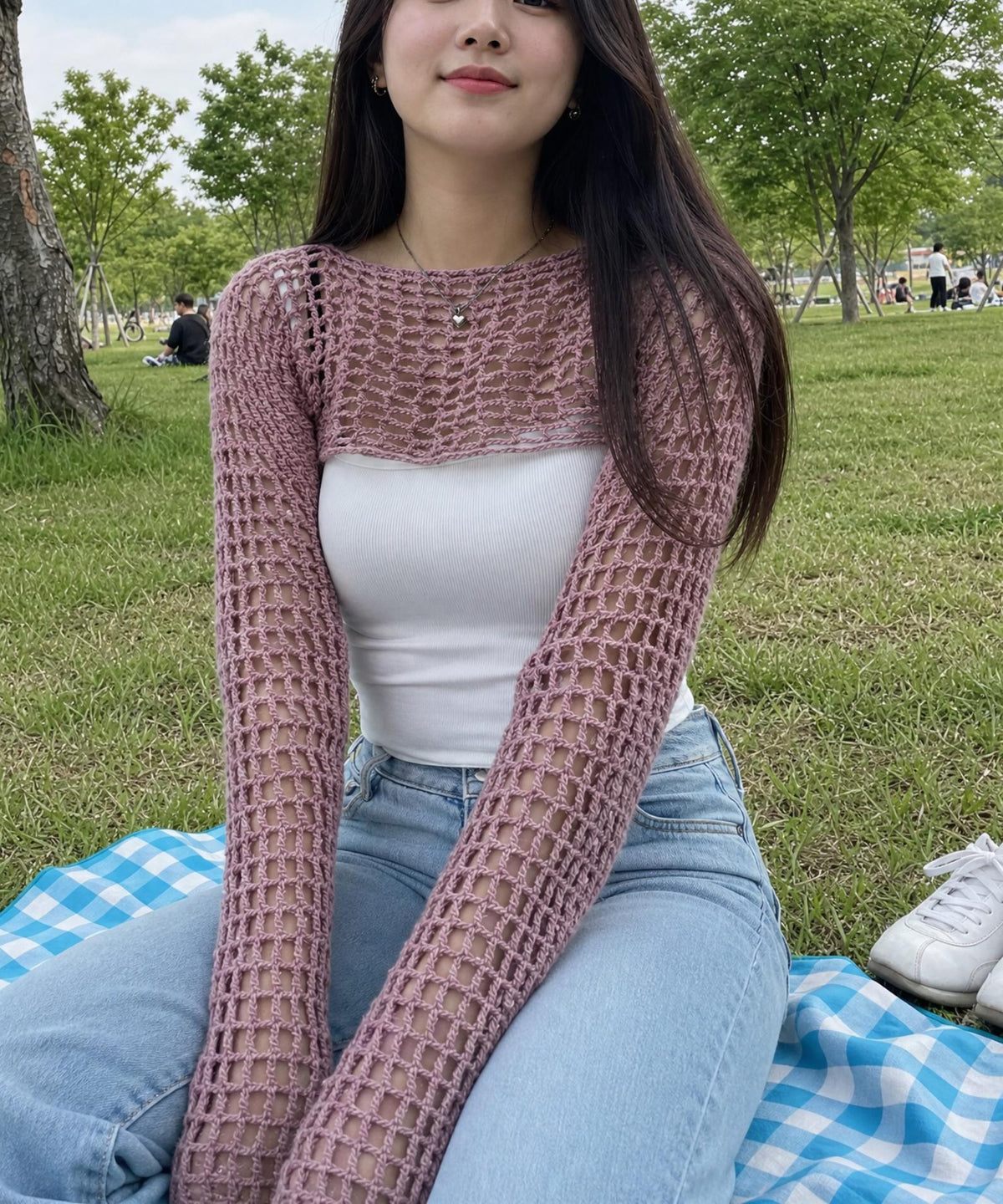 Crochet Mesh Shrug Pattern PDF | Long Sleeve Bolero Top | Boho Crop Shrug | Summer Crochet Top | Crochet Pattern | Instant Download - Image 3