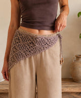 Crochet Hip Scarf Pattern PDF | Flower Lace Belt Wrap | Boho Festival Waist Scarf | Easy Summer Beach Sarong Instant Download