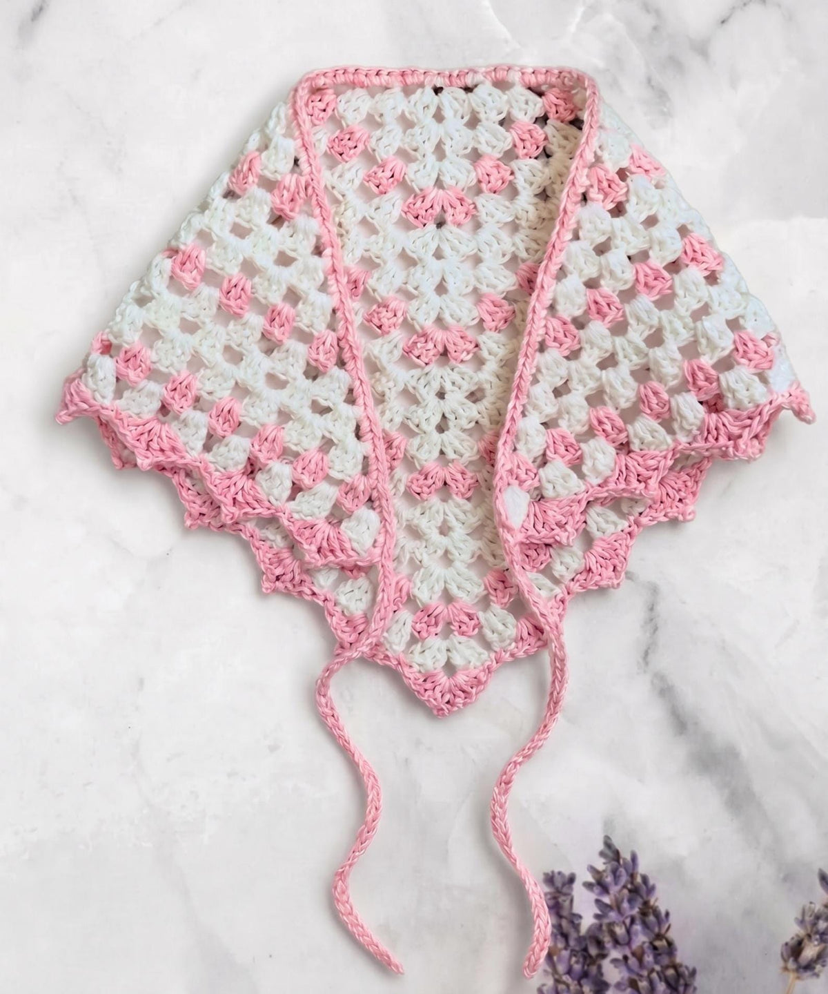 Crochet Bandanna PDF Pattern | Triangle Headscarf | Boho Headscarf | Summer crochet pattern | Digital Download | Crochet Pattern - Image 3