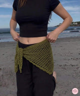 Crochet Bandana Pattern PDF | Mesh Boho Headscarf | 4 Languages En De Fr Es | Summer Hair Scarf Head Wrap Instant Download - Image 2