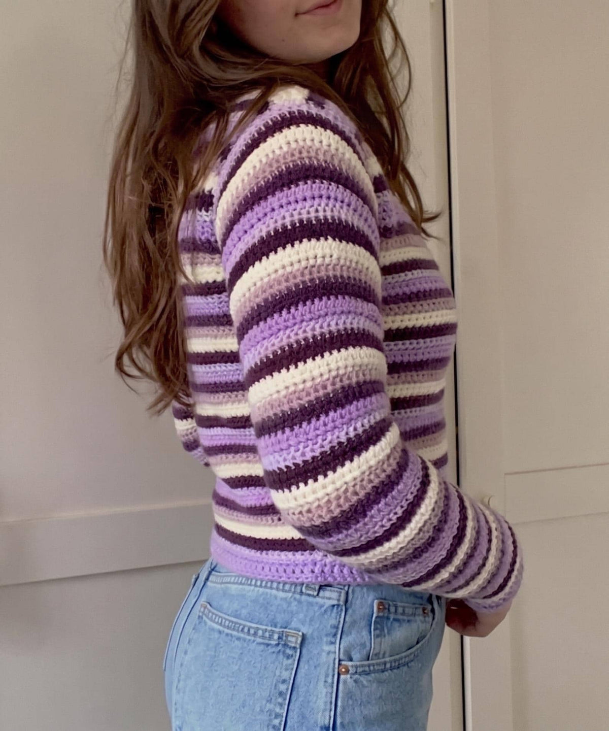 Crochet Cardigan Pattern PDF | Striped Button Fitted Top | Boho Summer Crochet | Long Sleeve Crochet Top | Beginner Instant Download - Image 4