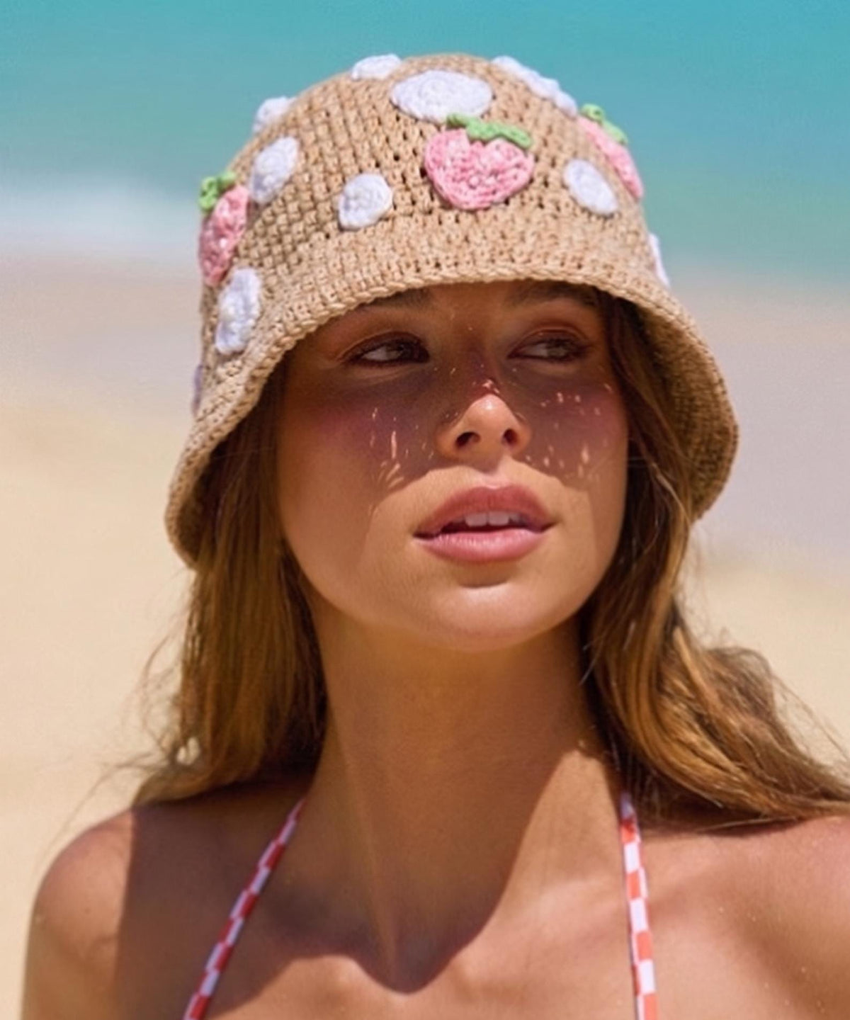 Crochet Strawberry Bucket Hat Pattern PDF | Fruit Appliqué Sun Hat | Easy Beginner Cottagecore Summer Beach Hat Instant Download - Image 2