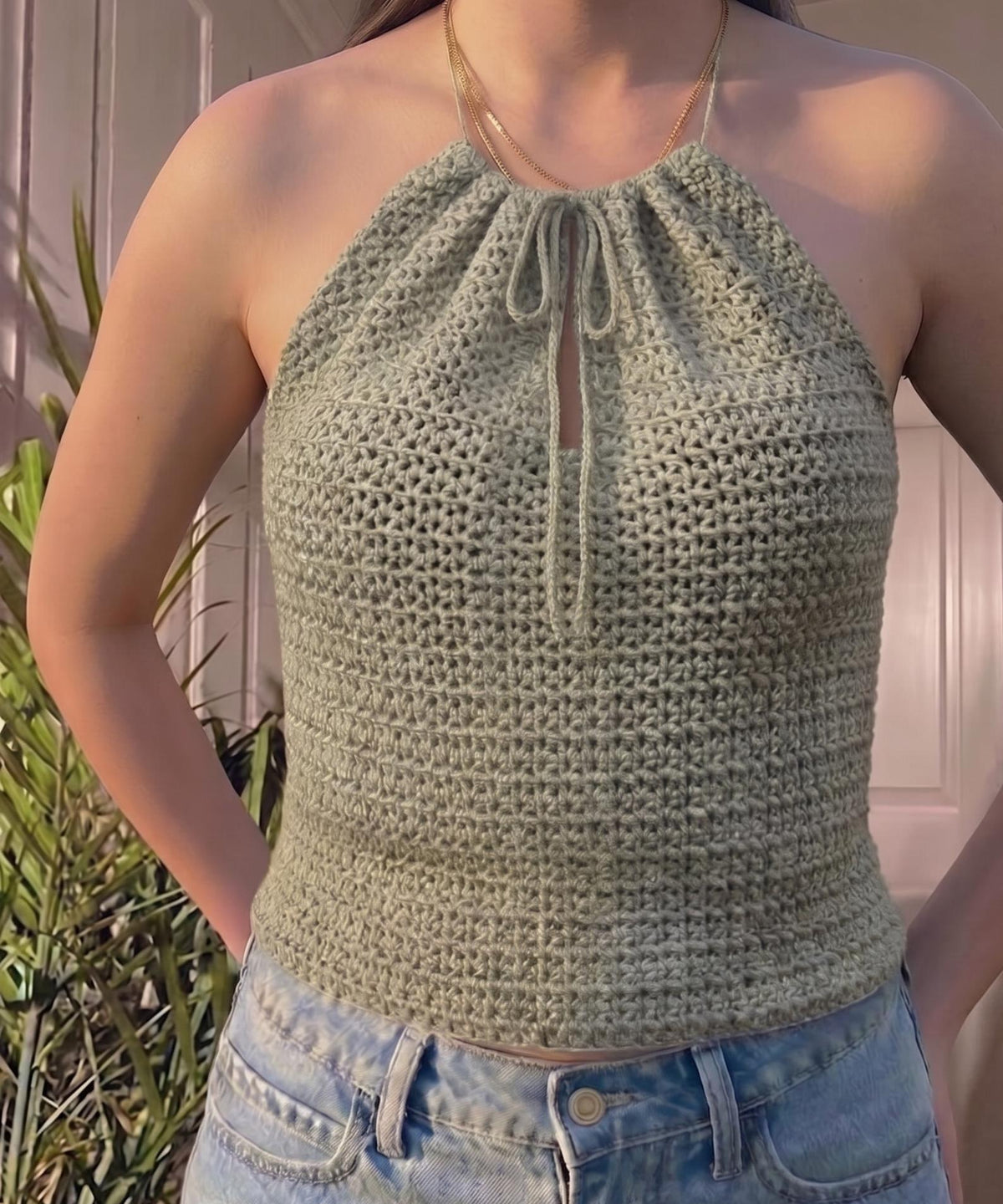 Crochet Halter Top Pattern PDF | Boho Crop Top Summer | Keyhole Neck Tie Top | Summer Crochet Top |  Crochet Pattern |  Digital Download - Image 4