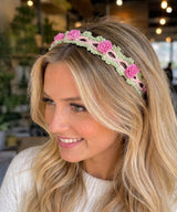 Crochet Rose Headband Pattern PDF | Floral Flower Hairband | Boho Cottagecore Hair Accessory | Bridal Wedding Crown Instant Download - Image 5