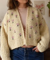 Crochet Cardigan Pattern PDF | Chunky Floral Cardigan | Embroidered Flower Sweater | Cozy Cottagecore Spring Boho Instant Download - Image 3