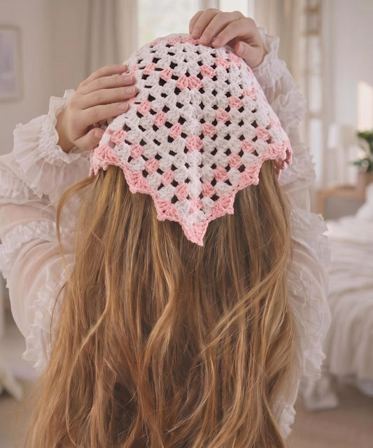 Crochet Bandanna PDF Pattern | Triangle Headscarf | Boho Headscarf | Summer crochet pattern | Digital Download | Crochet Pattern