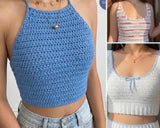 Crochet Top Pattern Bundle PDF | 8 Summer Crop Tops | Halter Bralette Tank Wrap | Easy Beginner Boho Beach Instant Download - Image 5