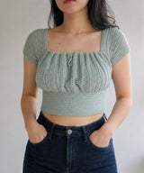 Crochet Crop Top Pattern PDF | Square Neck Puff Sleeve Top | Cottagecore Milkmaid Blouse | Boho Summer Crochet Instant Download - Image 2