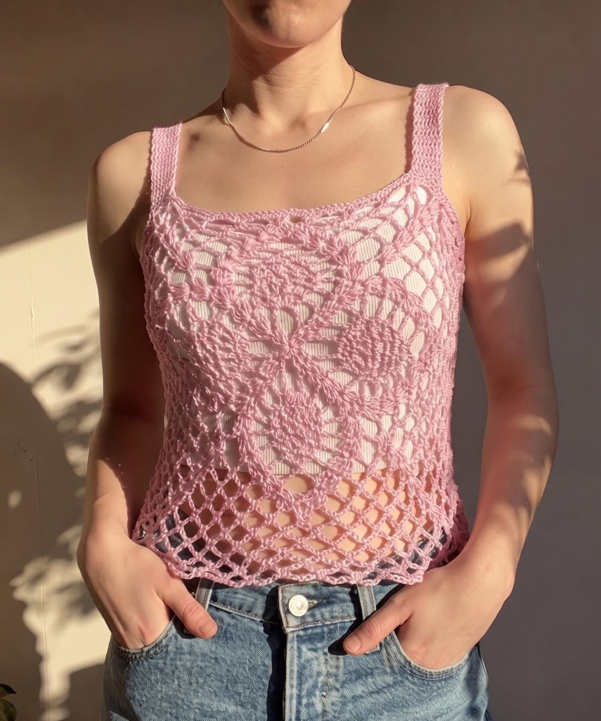 Crochet Lace Top Pattern PDF | Mesh Tank Top | Sheer Layering Top | Boho Beach Cover Up | Easy Summer Crochet Instant Download - Image 4