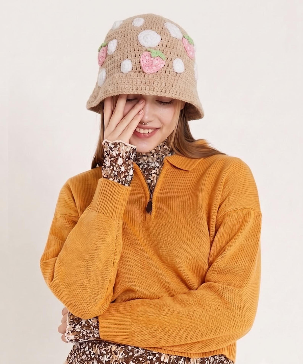 Crochet Strawberry Bucket Hat Pattern PDF | Fruit Appliqué Sun Hat | Easy Beginner Cottagecore Summer Beach Hat Instant Download - Image 5