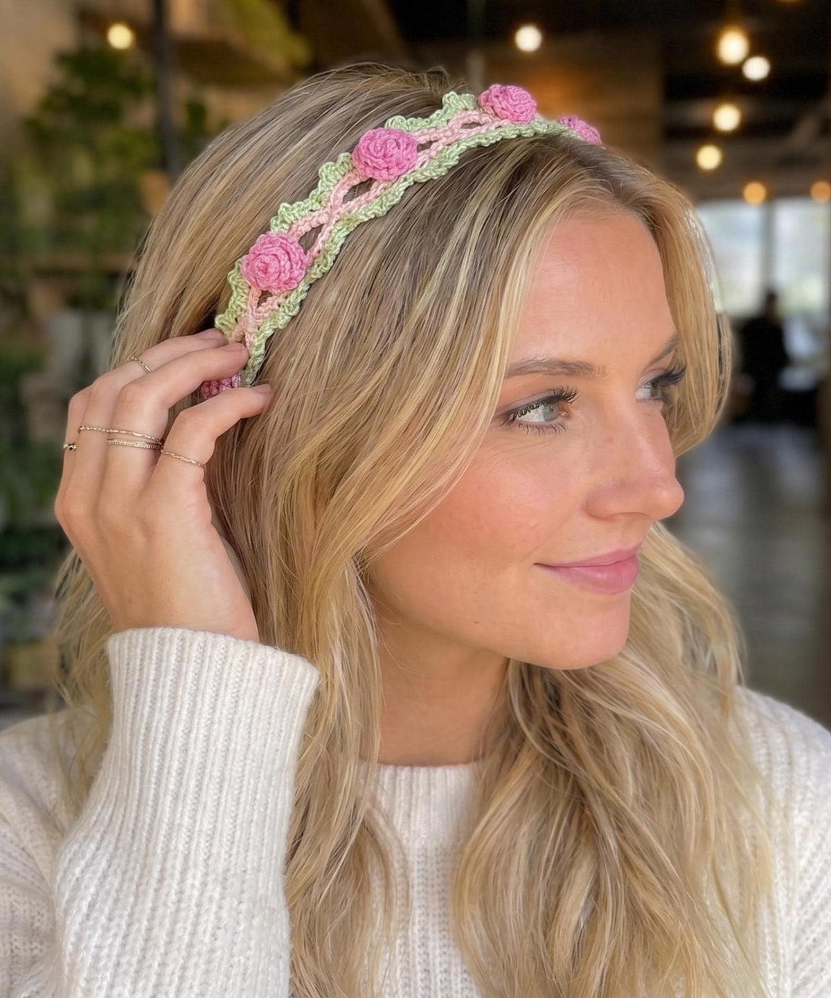 Crochet Rose Headband Pattern PDF | Floral Flower Hairband | Boho Cottagecore Hair Accessory | Bridal Wedding Crown Instant Download - Image 3