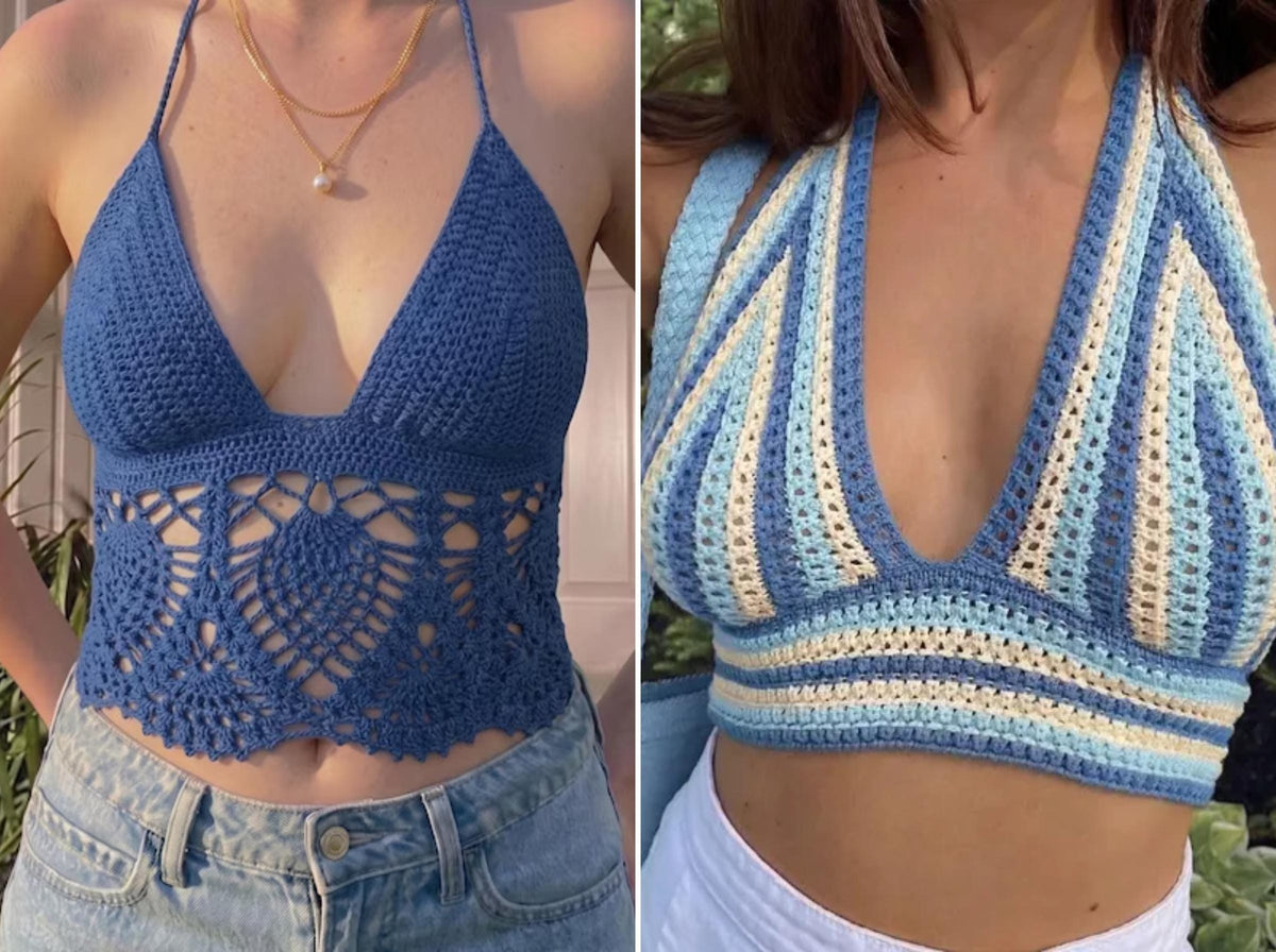 Crochet Top Pattern Bundle PDF | 10 Summer Crop Tops | Halter Bralette Cardigan Shrug | Easy Beginner Boho Instant Download - Image 5