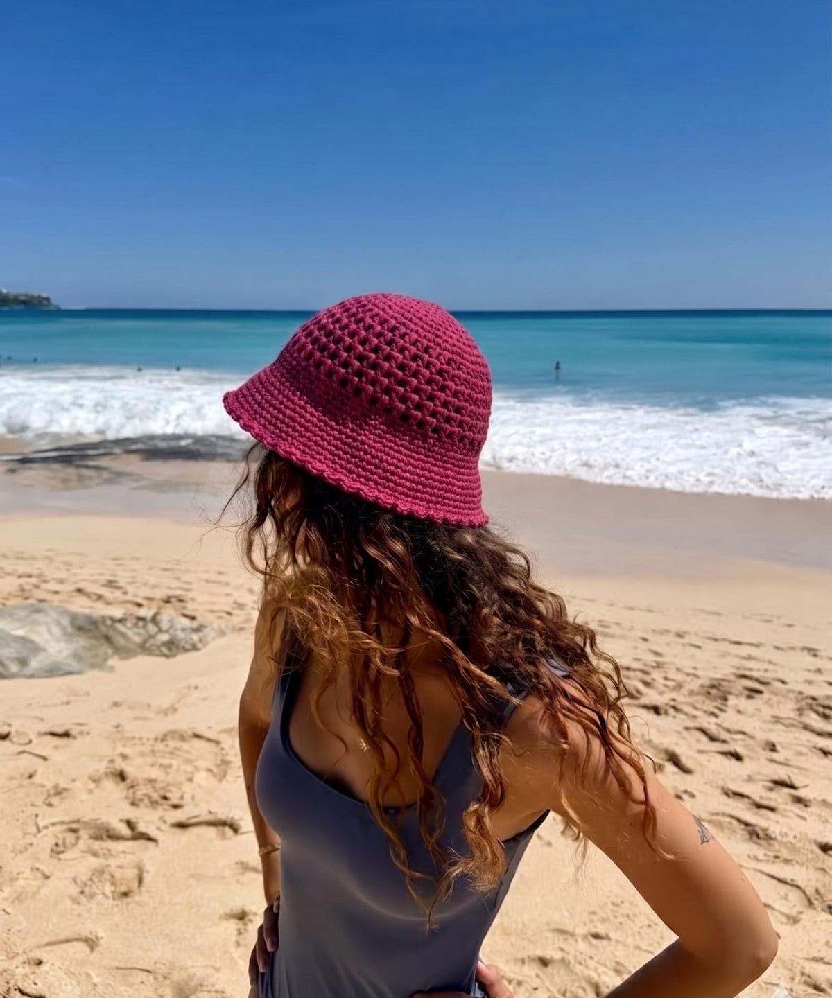 Crochet Bucket Hat Pattern PDF | Mesh Lace Sun Hat | Easy Summer Beach Hat | Adult Child Custom Size Scallop Brim Instant Download - Image 3