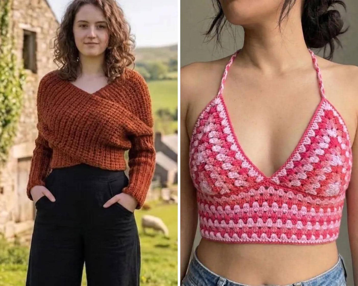 Crochet Top Pattern Bundle PDF | 8 Summer Crop Tops | Halter Bralette Tank Wrap | Easy Beginner Boho Beach Instant Download - Image 2