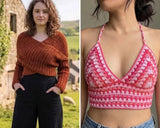 Crochet Top Pattern Bundle PDF | 8 Summer Crop Tops | Halter Bralette Tank Wrap | Easy Beginner Boho Beach Instant Download - Image 2